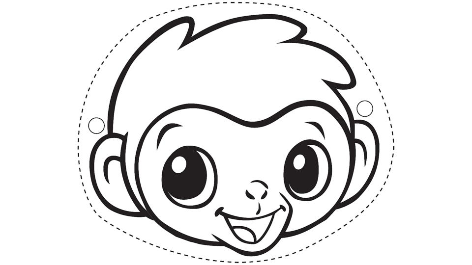 Learning friends monkey mask
