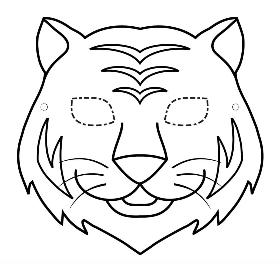 Masks coloring pages