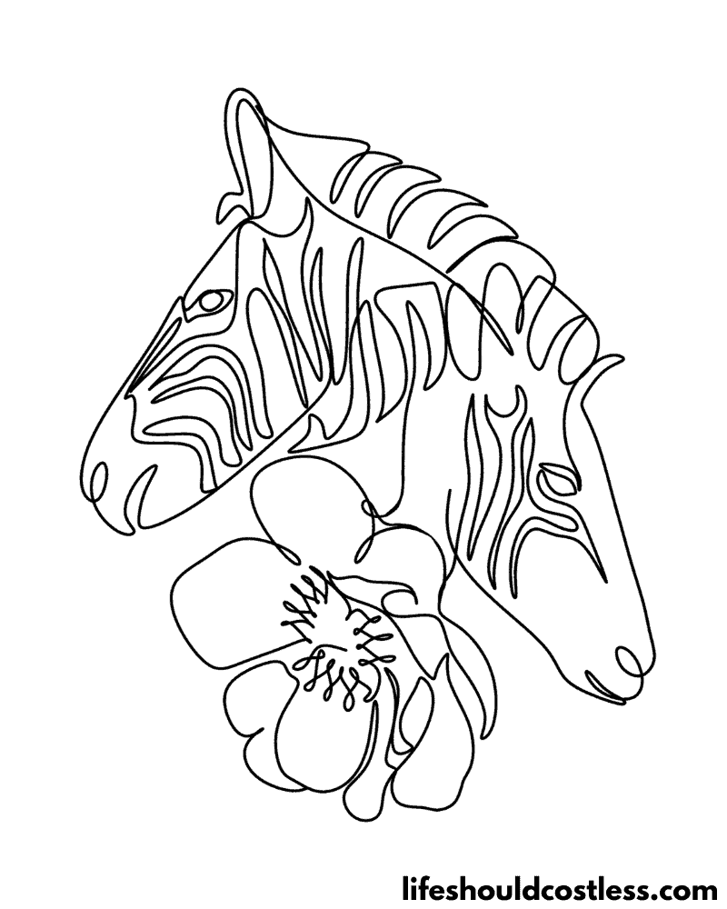 Zebra coloring pages free printable pdf templates