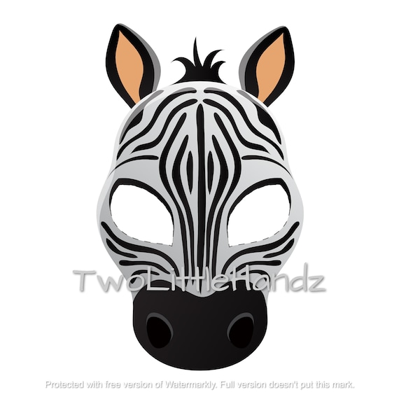 Buy zebra printable mask animal masks for kids party printable coloring page digital download kids craft printable online in india