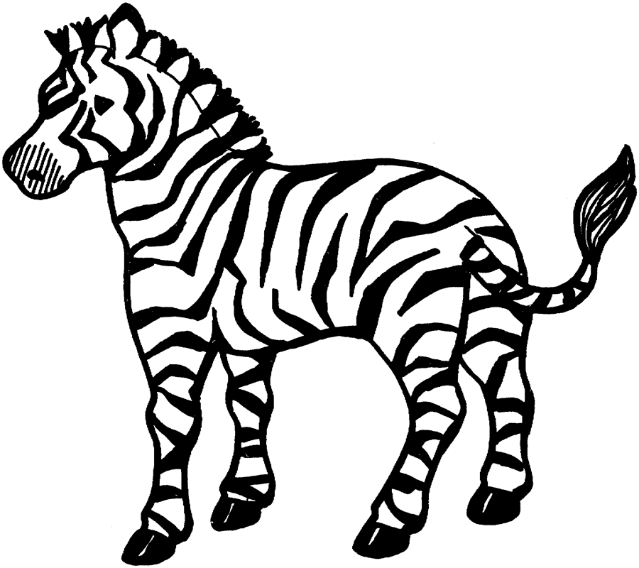 Free printable zebra coloring pages for kids