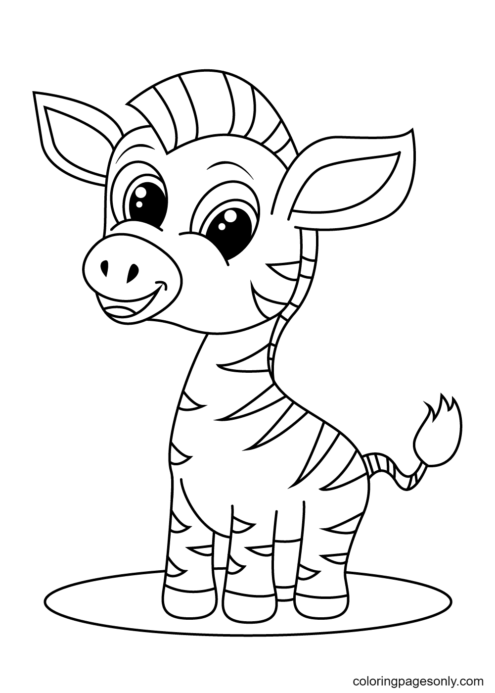 Zebra coloring pages printable for free download