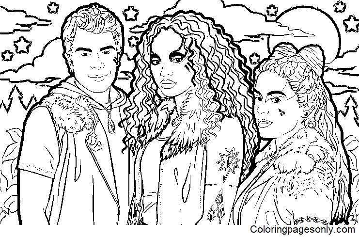 Disney zombies zed coloring page