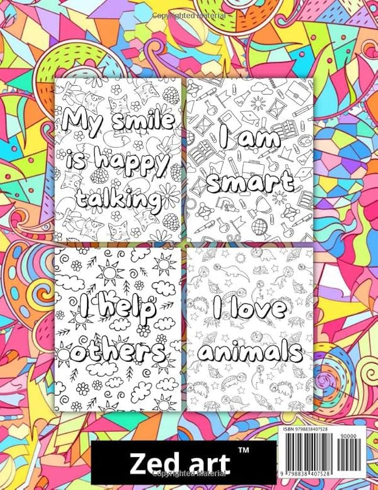 I am brave self confidence coloring book for kids positive affirmations and mindfulness to build self confidence and self