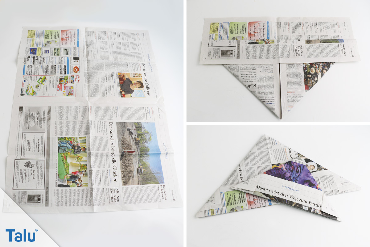 Malerhut basteln â faltanleitung fãr hãte aus zeitungspapier
