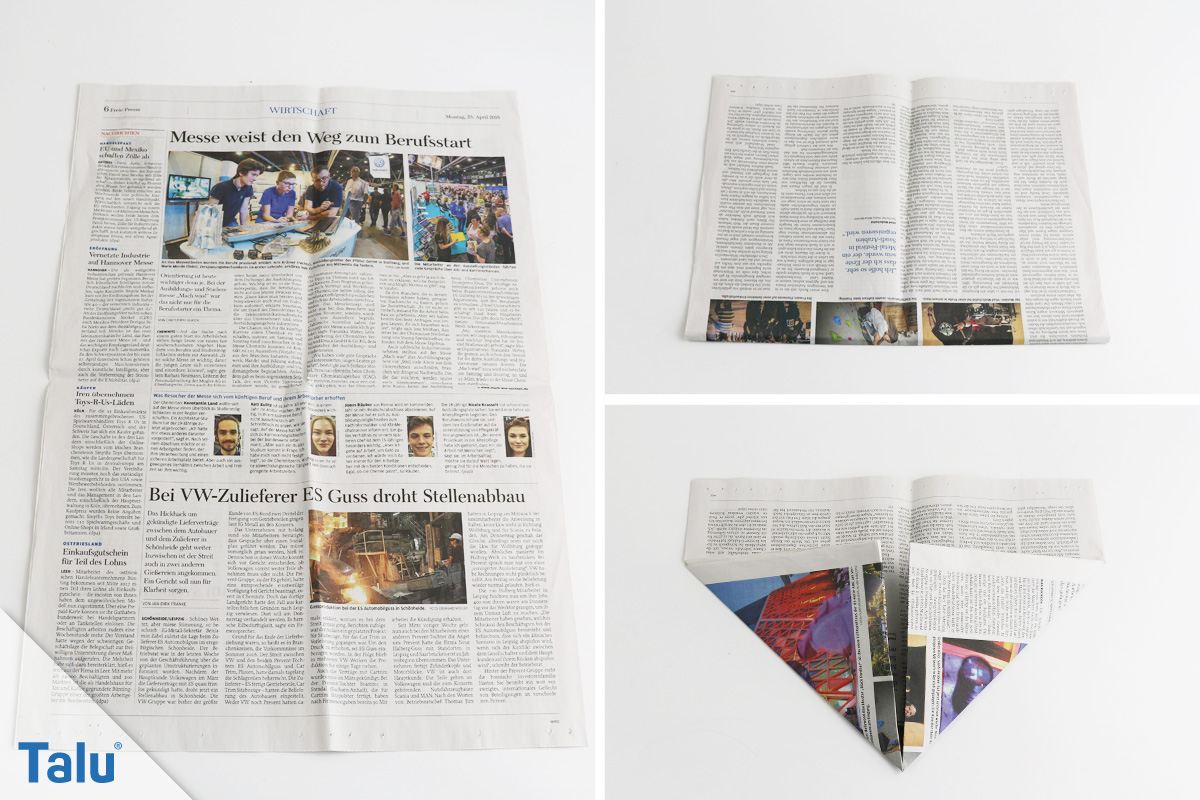 Malerhut basteln â faltanleitung fãr hãte aus zeitungspapier