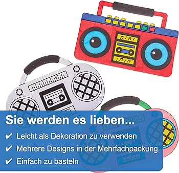 Baker ross fx fluffy art coloring boombox