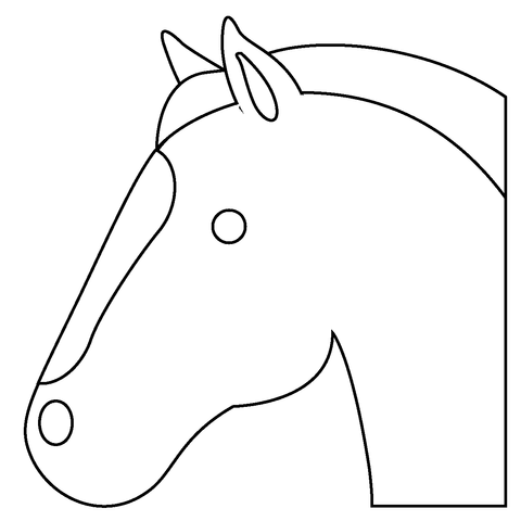 Horse face emoji coloring page free printable coloring pages