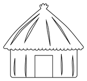 Hut coloring page free printable coloring pages