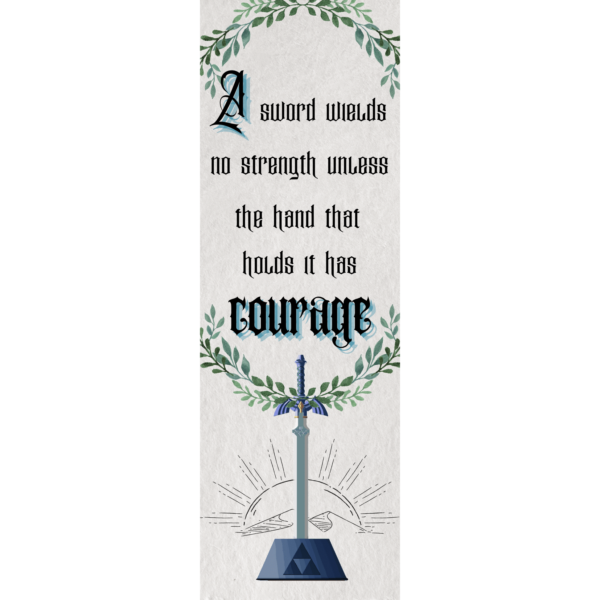 The legend of zelda inspired courage bookmark â she reads