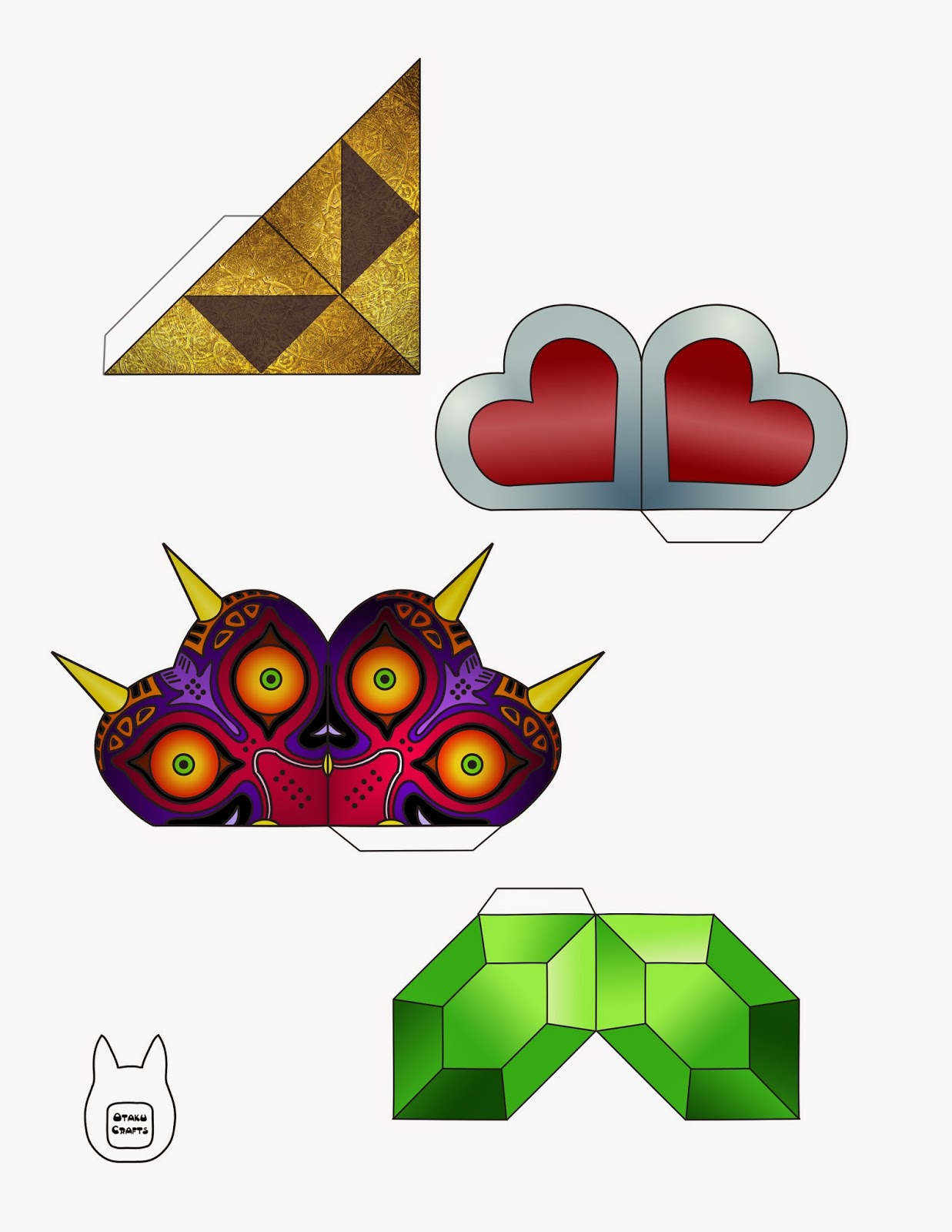 Otaku crafts legend of zelda corner bookmarks