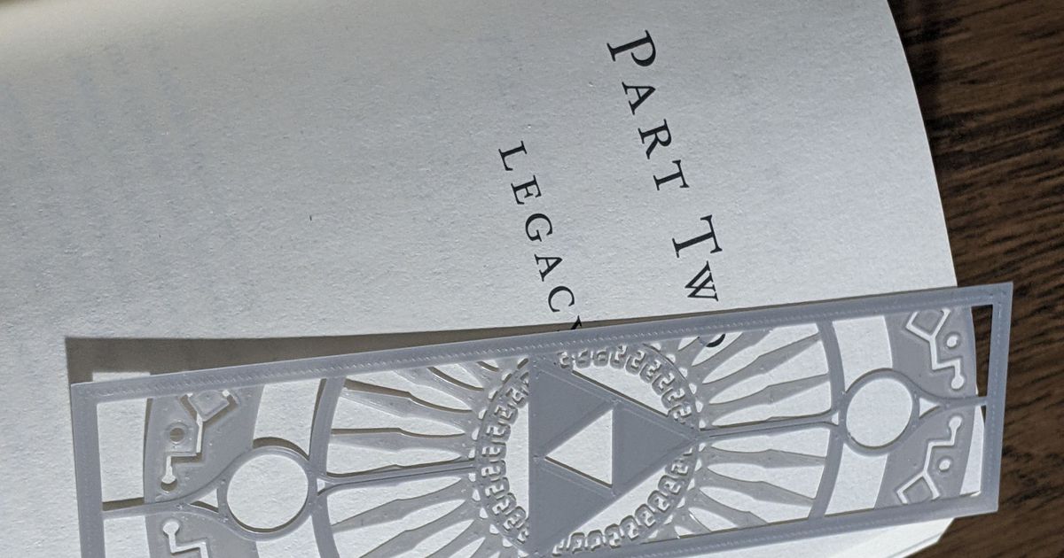 Triforce bookmark by zach download free stl model