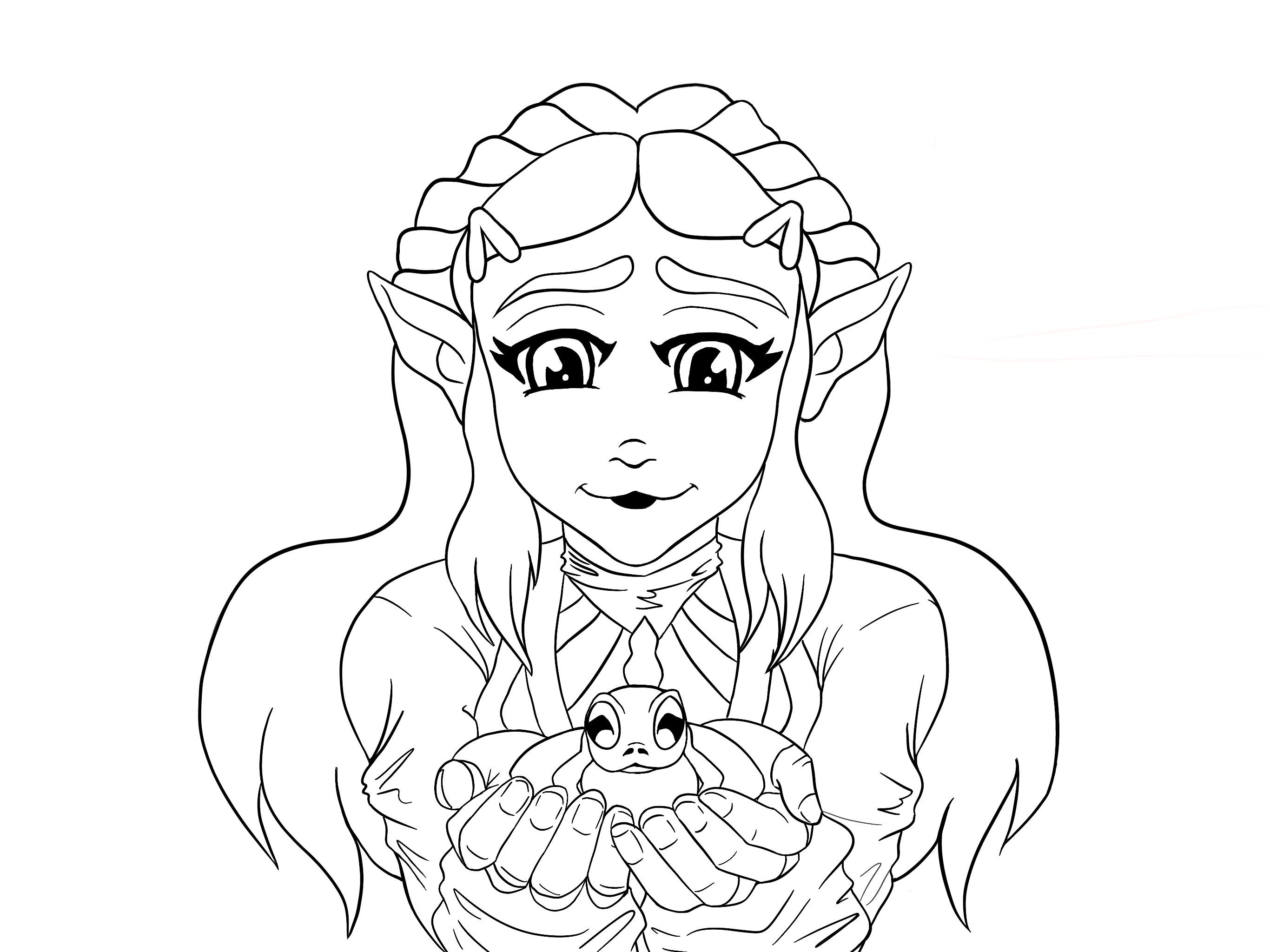 Botw zelda colouring sheet enjoy rzelda