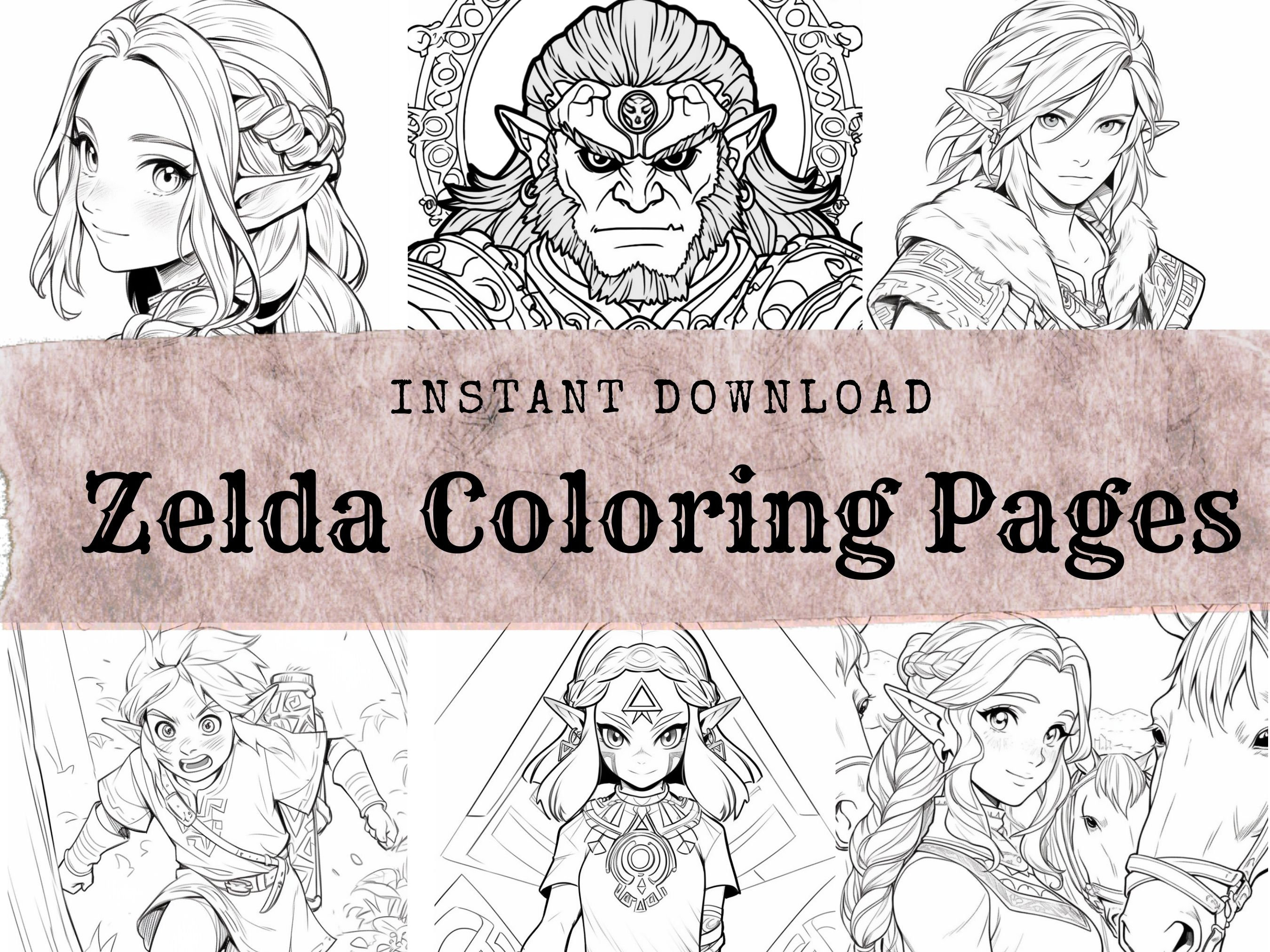 Zelda coloring pages