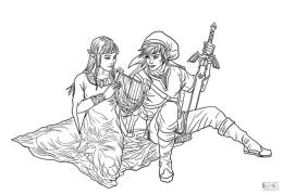 Free printable zelda coloring pages