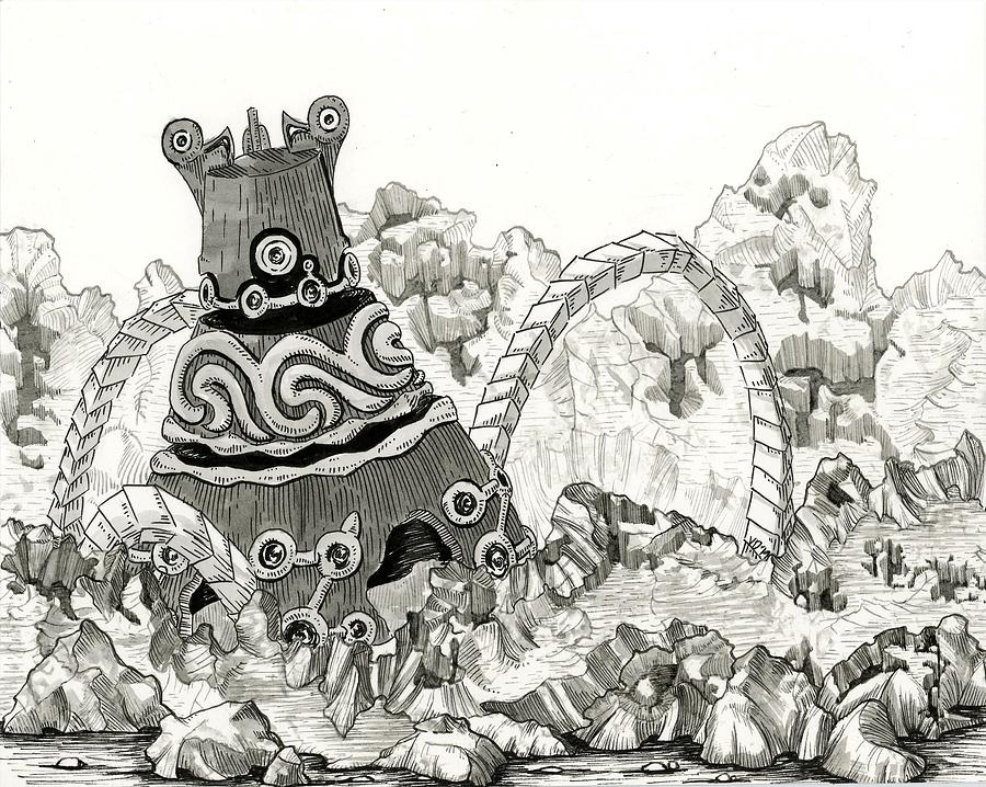 Lost guardian drawing by valerie decoy