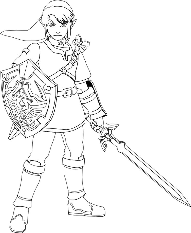 Get this guardian zelda coloring pages link wra