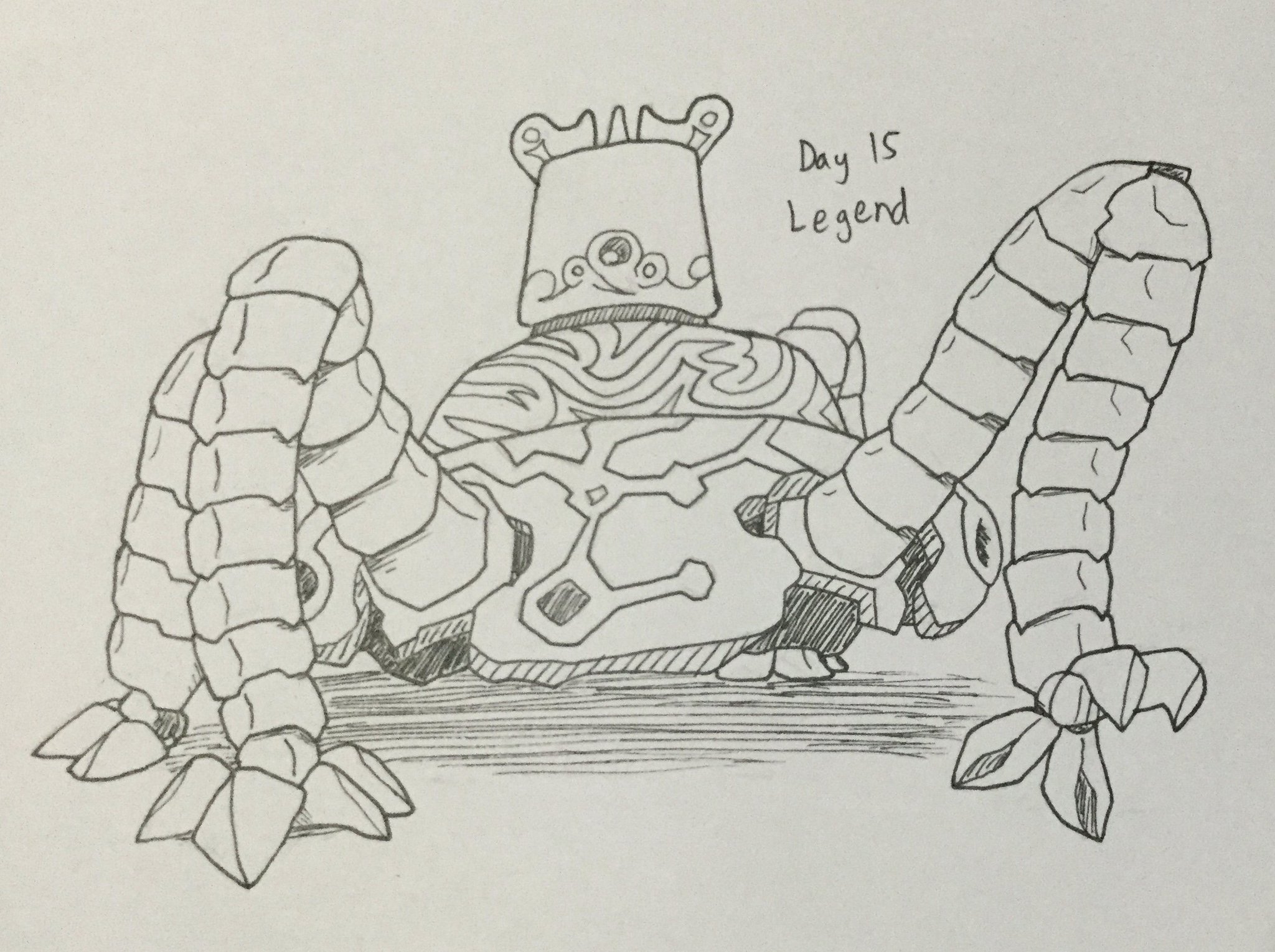 Krackizon on x had fun taking on drawing a guardian from breath of the wild botw inktober inktoberday legend httpstcodlmzhbpyuo x