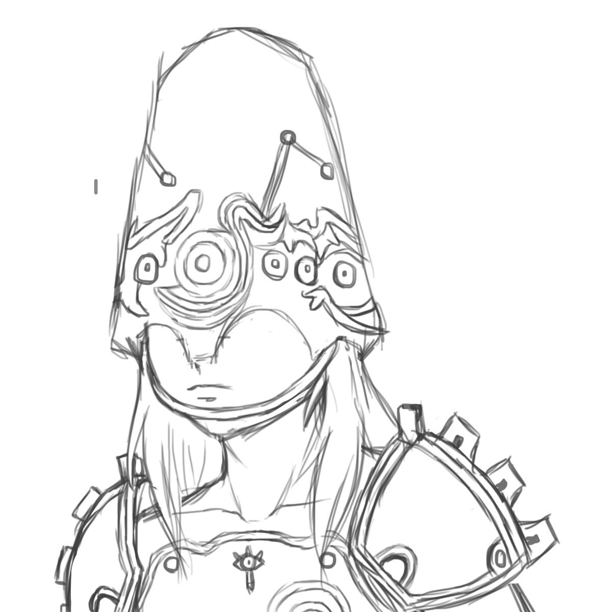 Luna ð â an old sketch i did of link in his ancient