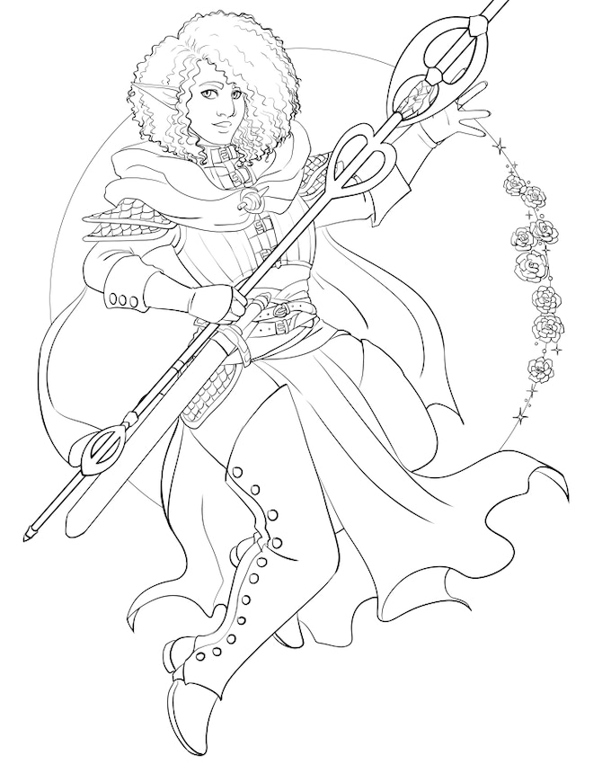 Guardian a fantasy coloring book of women in armor by alakotila â