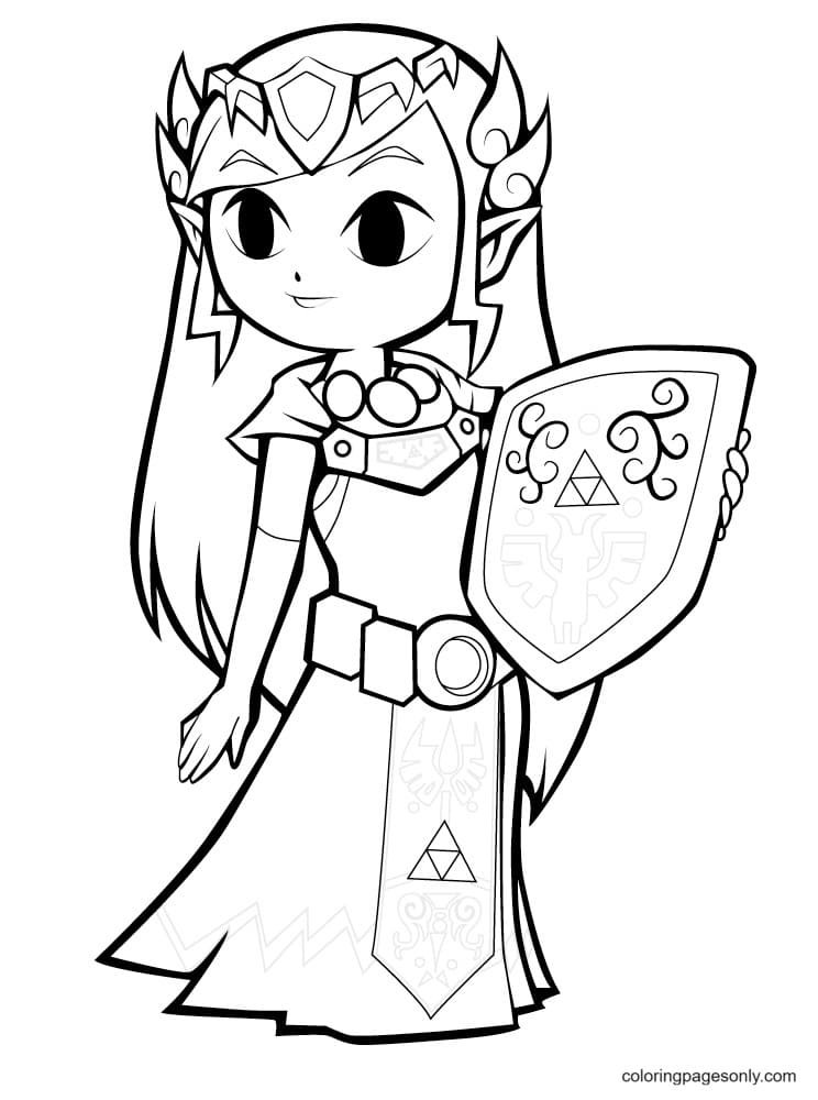 Zelda coloring pages printable for free download