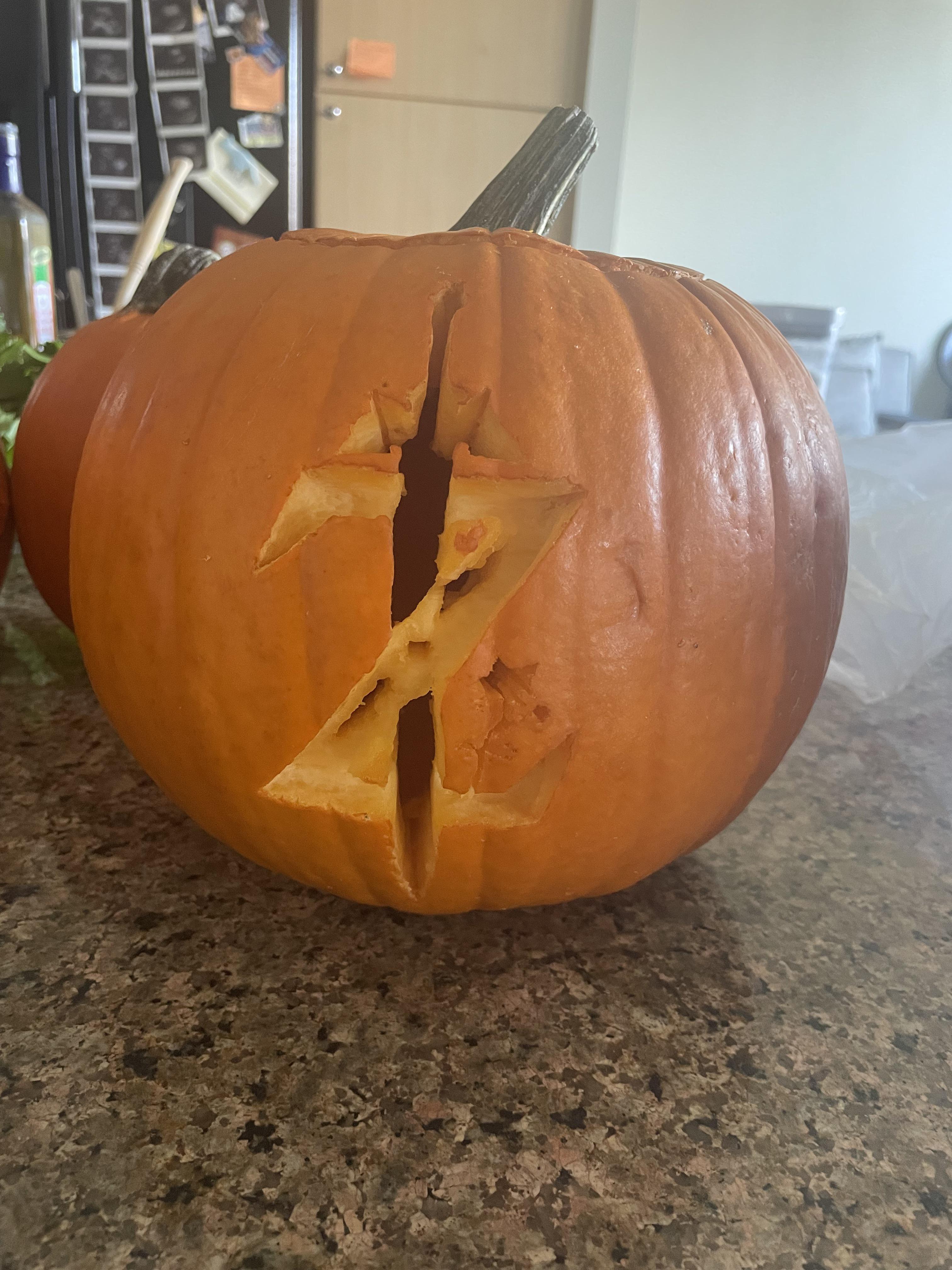 Botw pumpkin carving the logo rzelda