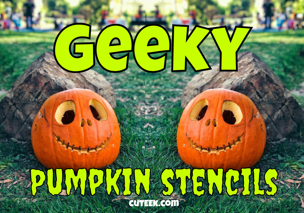 Geeky pumpkin stencils