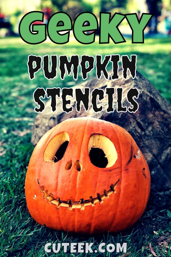 Geeky pumpkin stencils