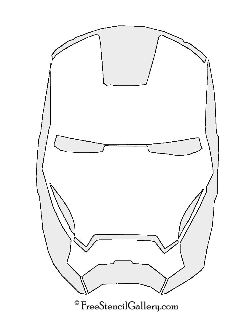 Iron man mask stencil free stencil gallery