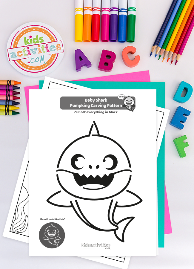 Get ready for halloween with these baby shark pumpkin carving stencils kids activities blog