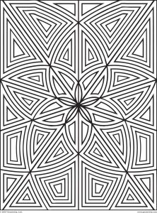 Symmetry coloring pages for adults kids