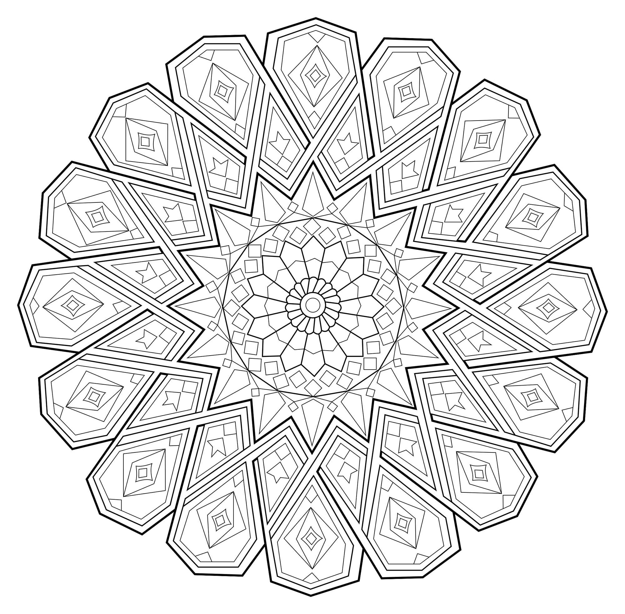 Relaxing mandala with beautiful patterns
