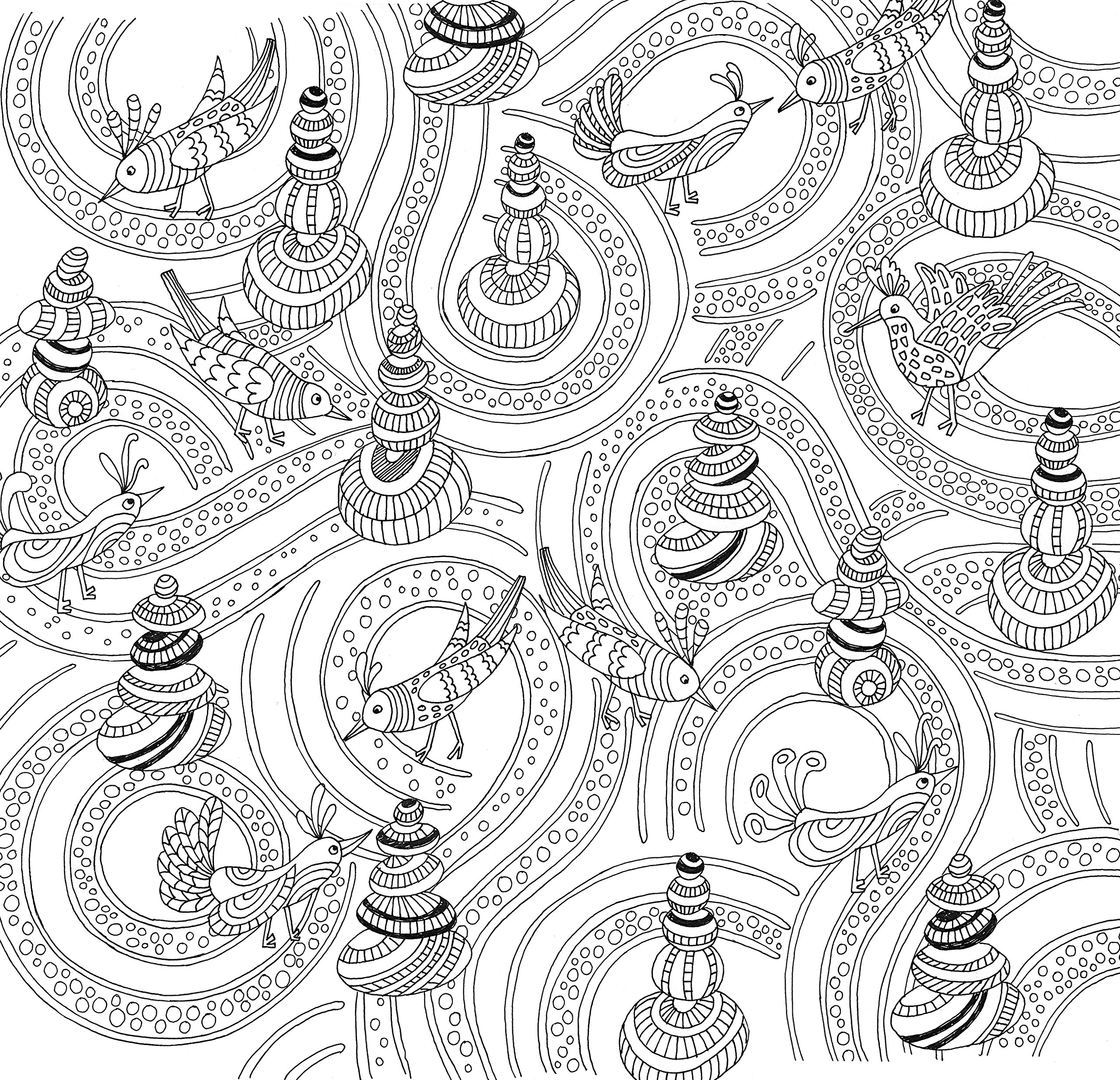 Zen garden adult coloring book