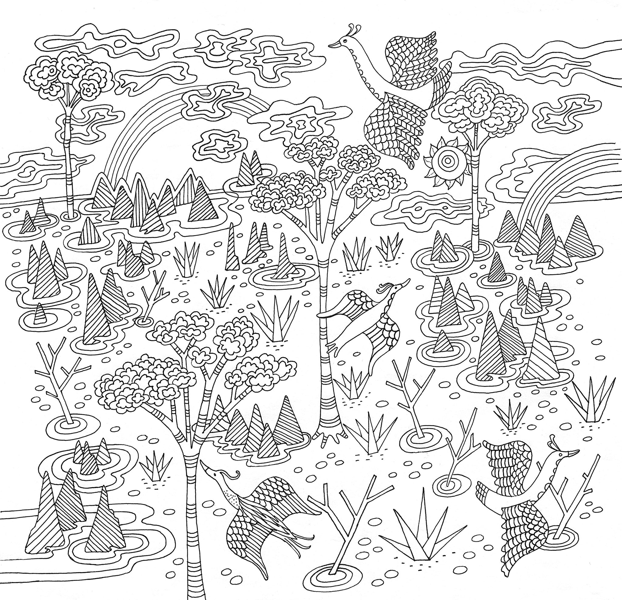 Zen garden artists coloring book â aesops fable