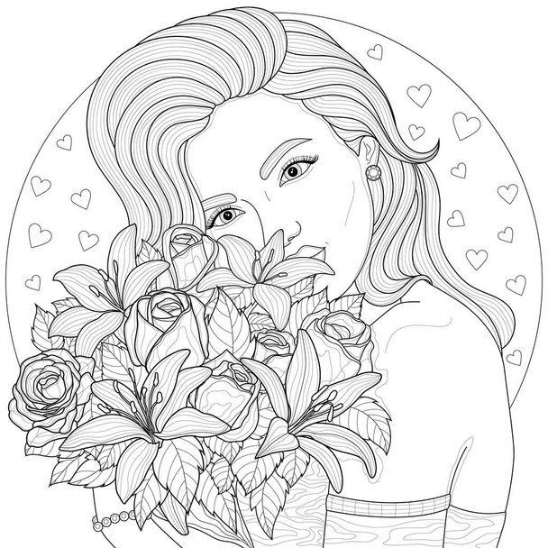 Coloring pages for adults free stock vectors