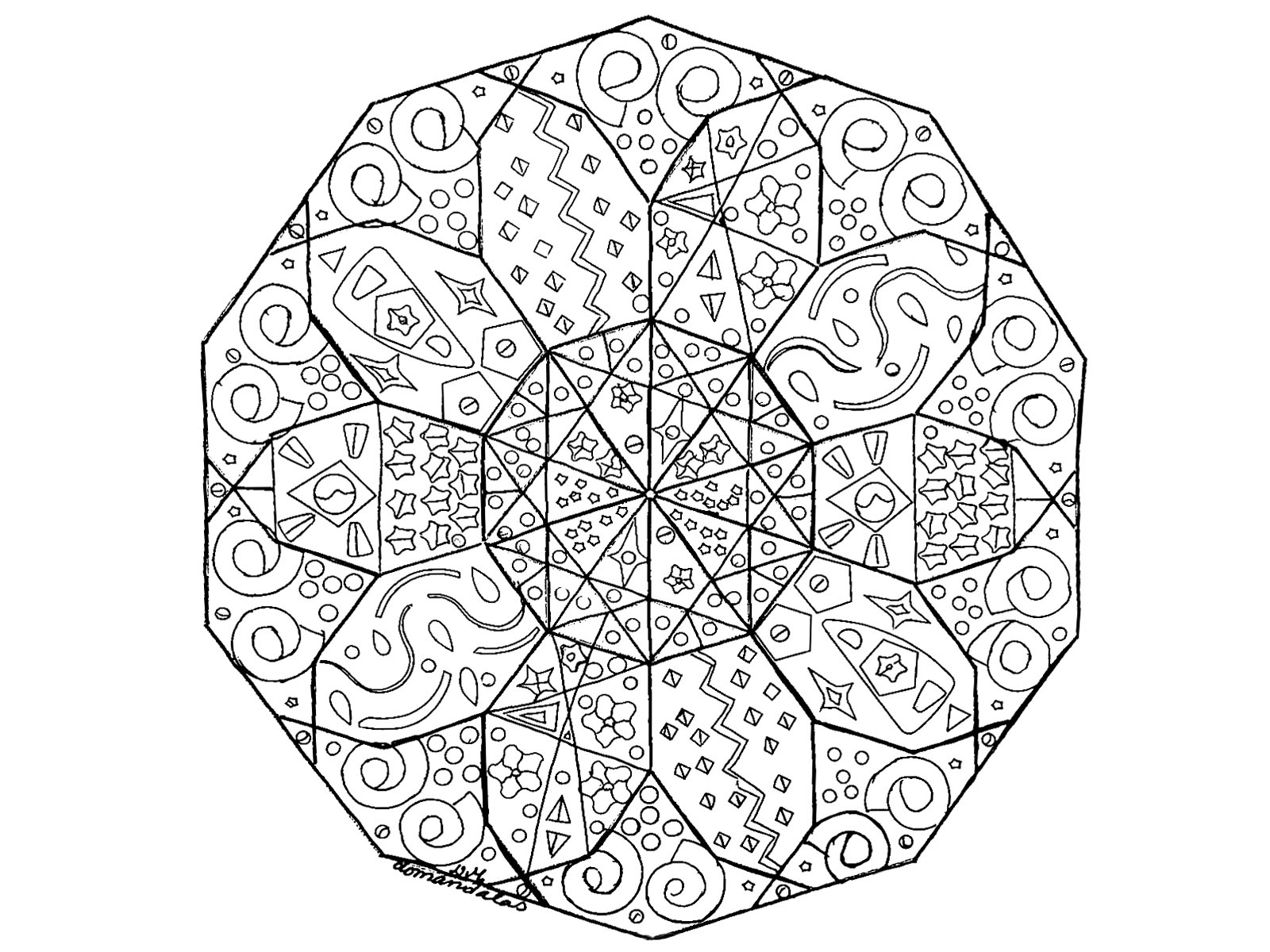 Hand drawn abstract mandala