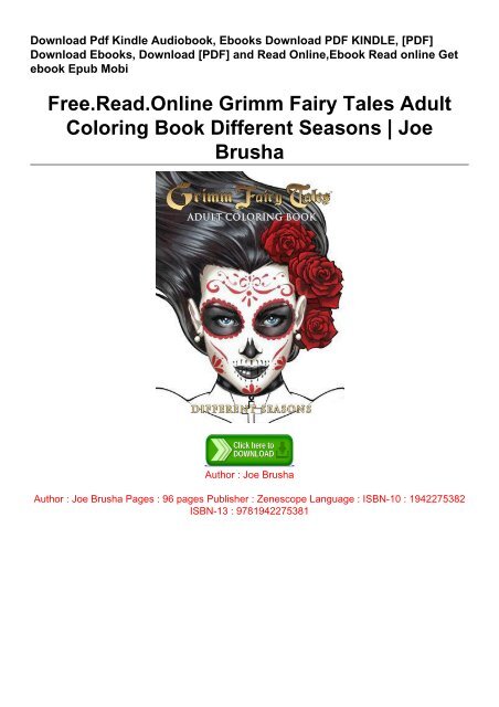 Freereadonline grimm fairy tales adult coloring book different seasons joe