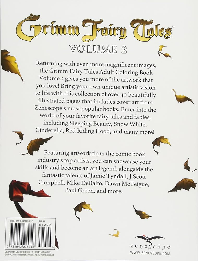 Grimm fairy tales adult loring book volume by zenespe