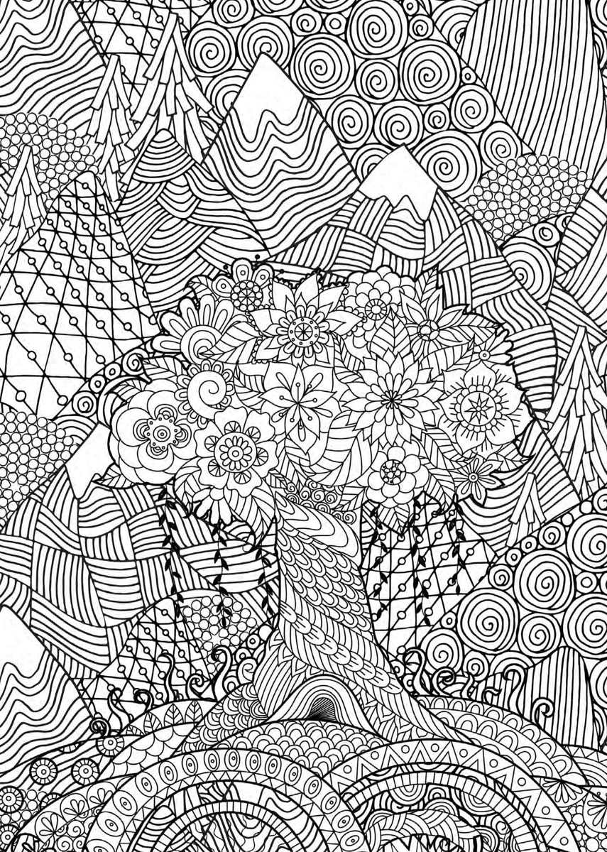 Landscapes coloring book for adults printbook â monsoon publishing usa