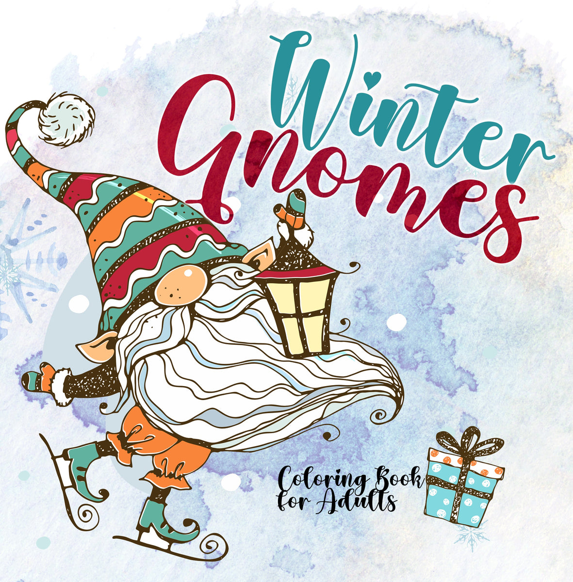 Winter gnomes coloring book for adults digital â monsoon publishing usa