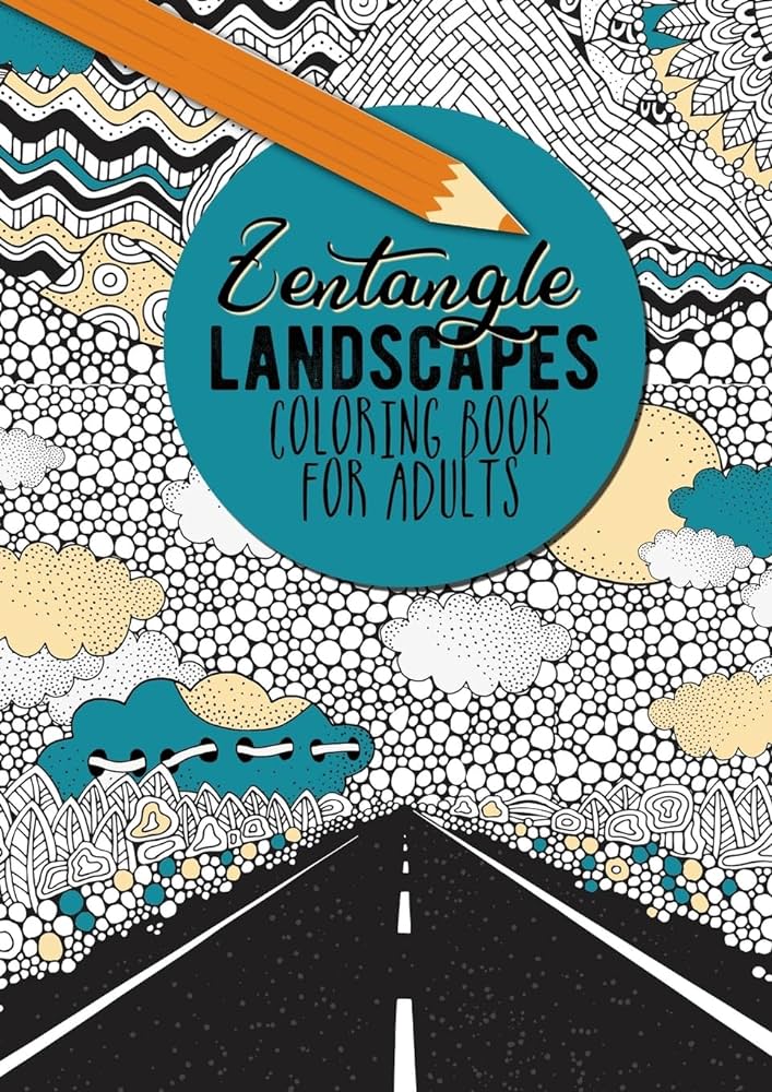 Zentangle landscapes coloring book for adults landscape coloring book for adults beautiful zentangle landscapes and nature scenes zentangle landscapes coloring book publishing monsoon books