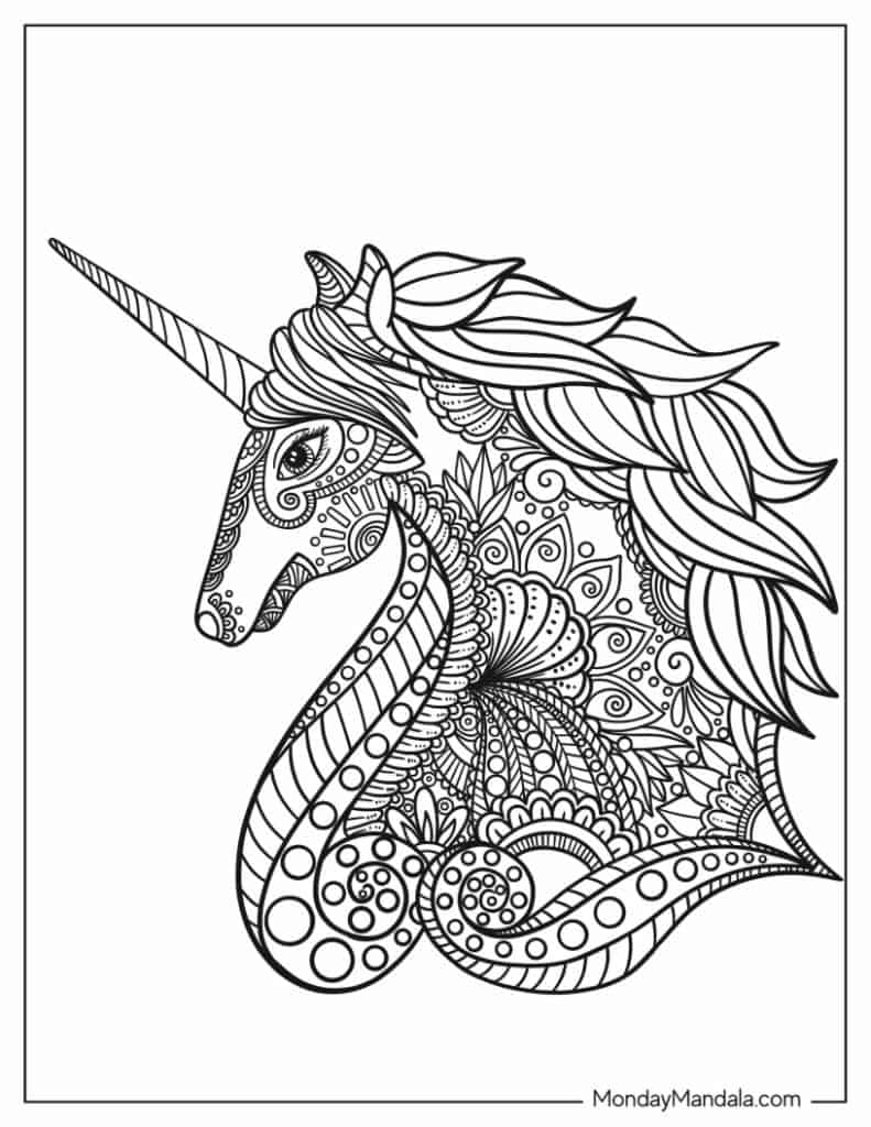 Zentangle coloring pages free pdf printables