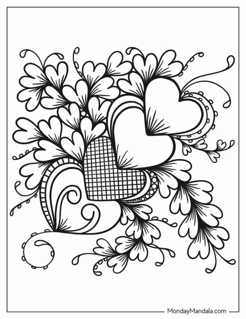 Zentangle coloring pages free pdf printables