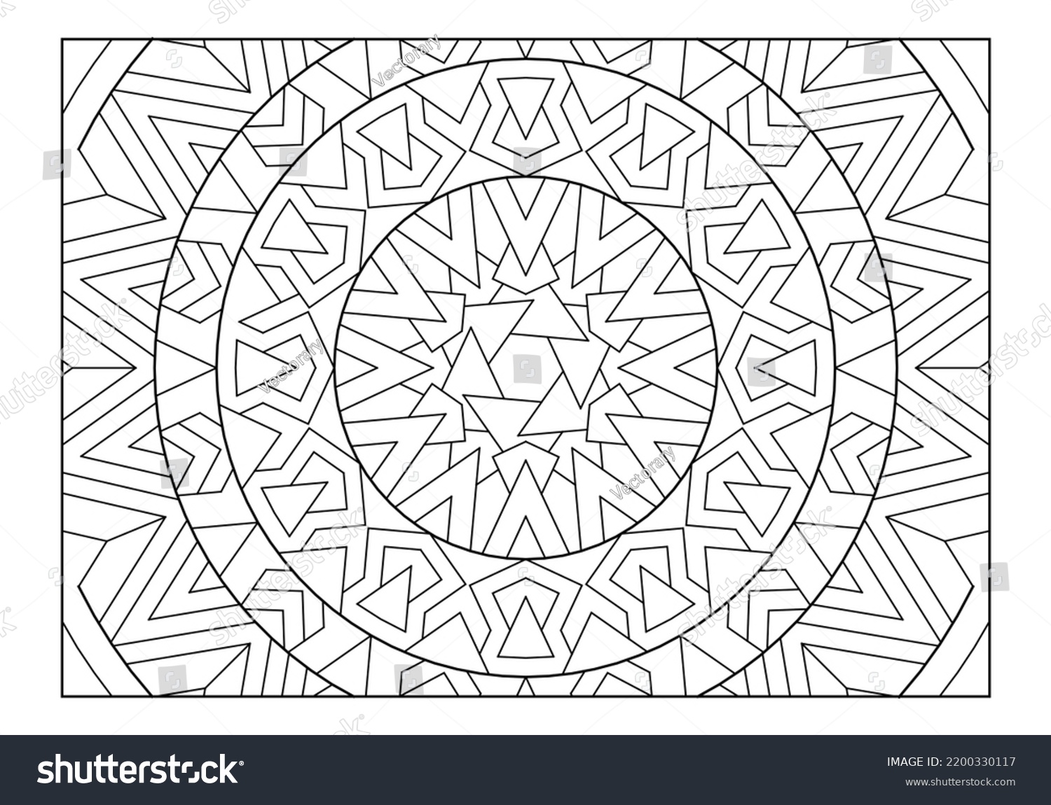Zentangle art designs landscape coloring pages stock vector royalty free
