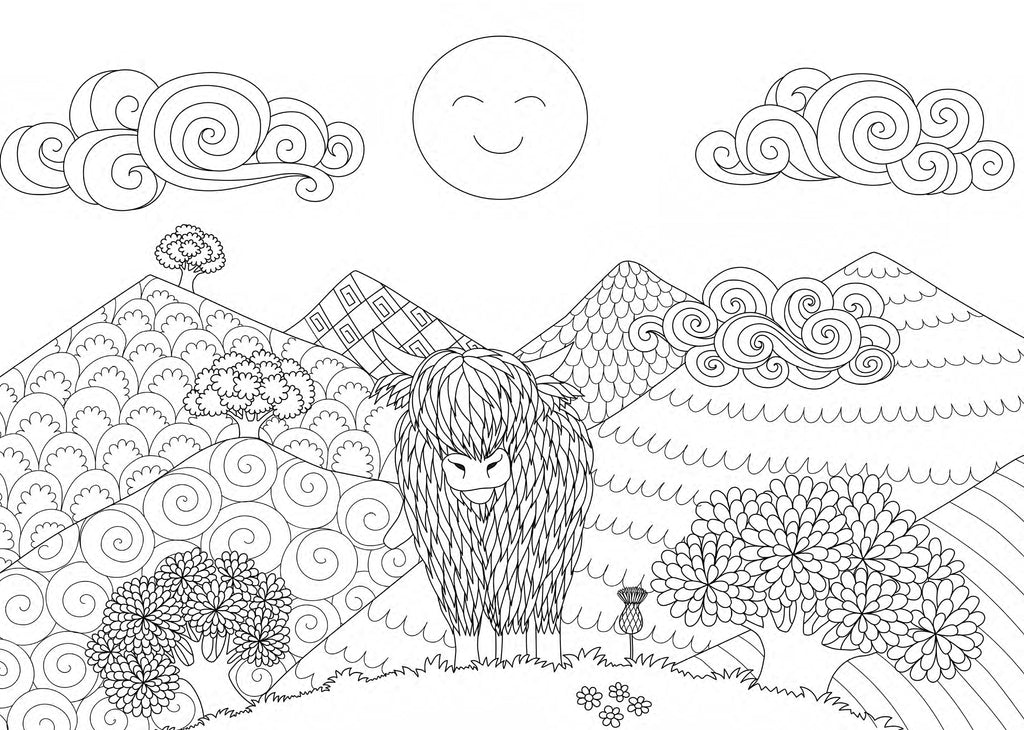 Landscapes coloring book for adults digital â monsoon publishing usa
