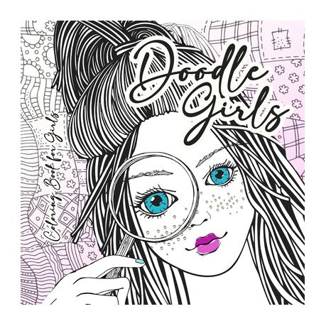 Doodle girls coloring book for girls zentangle coloring book for girls age up girls coloring book zentangle