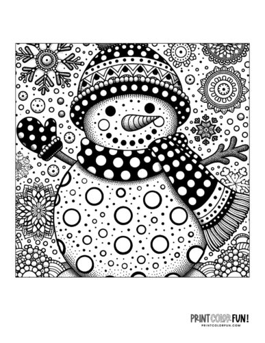 Cool snowman coloring pages plus snowman word search mazes to chill out with at