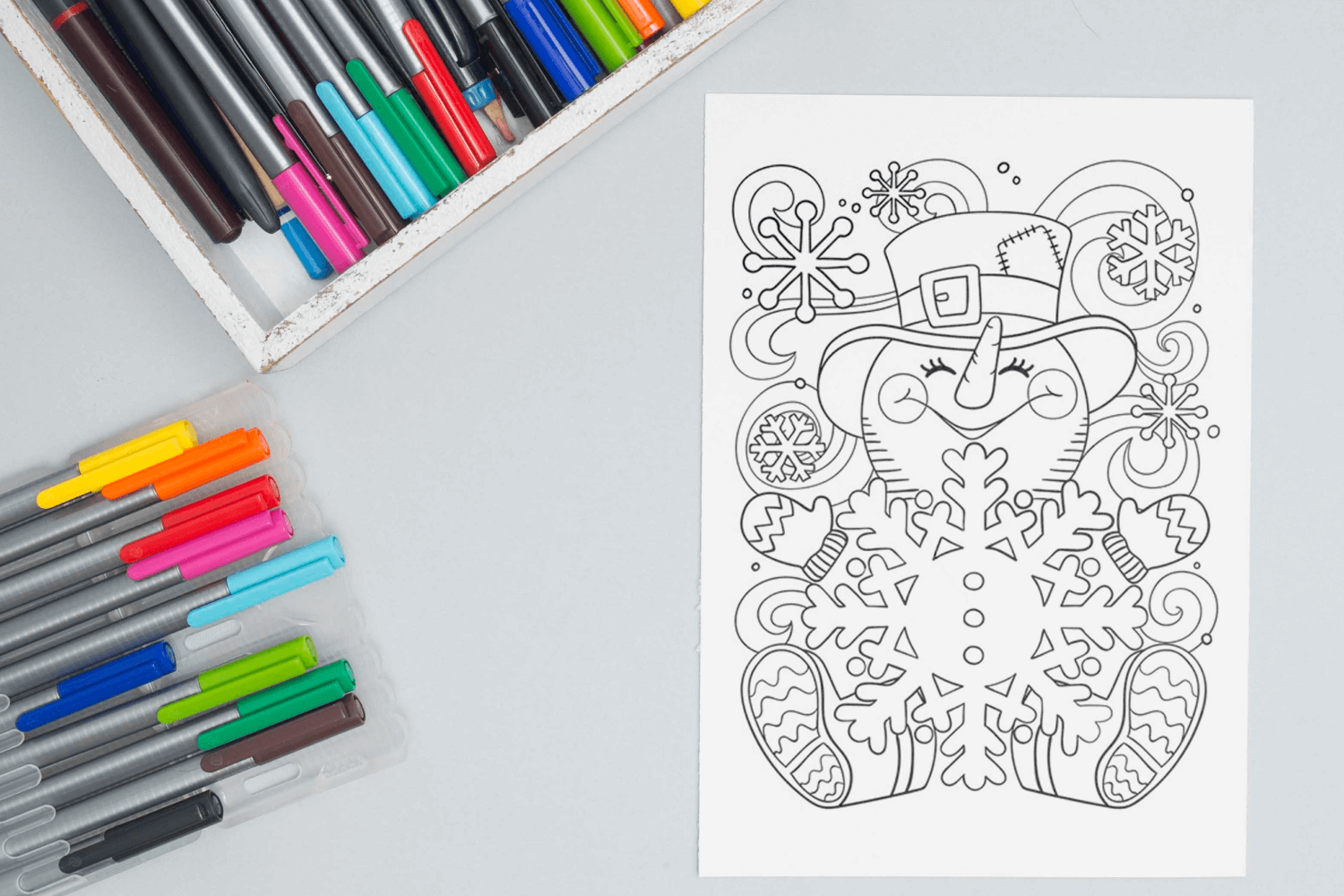 Happy little snowman free coloring page â