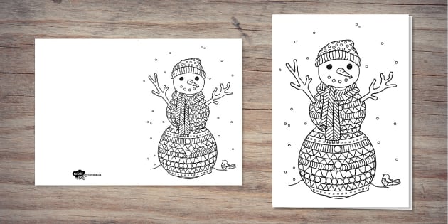 Smiling snowman mindfulness louring party