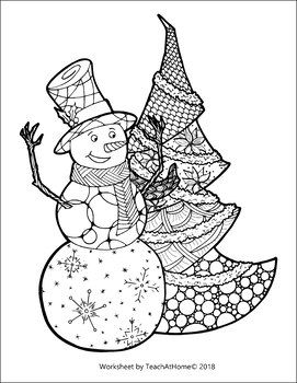 Zentangle coloring page